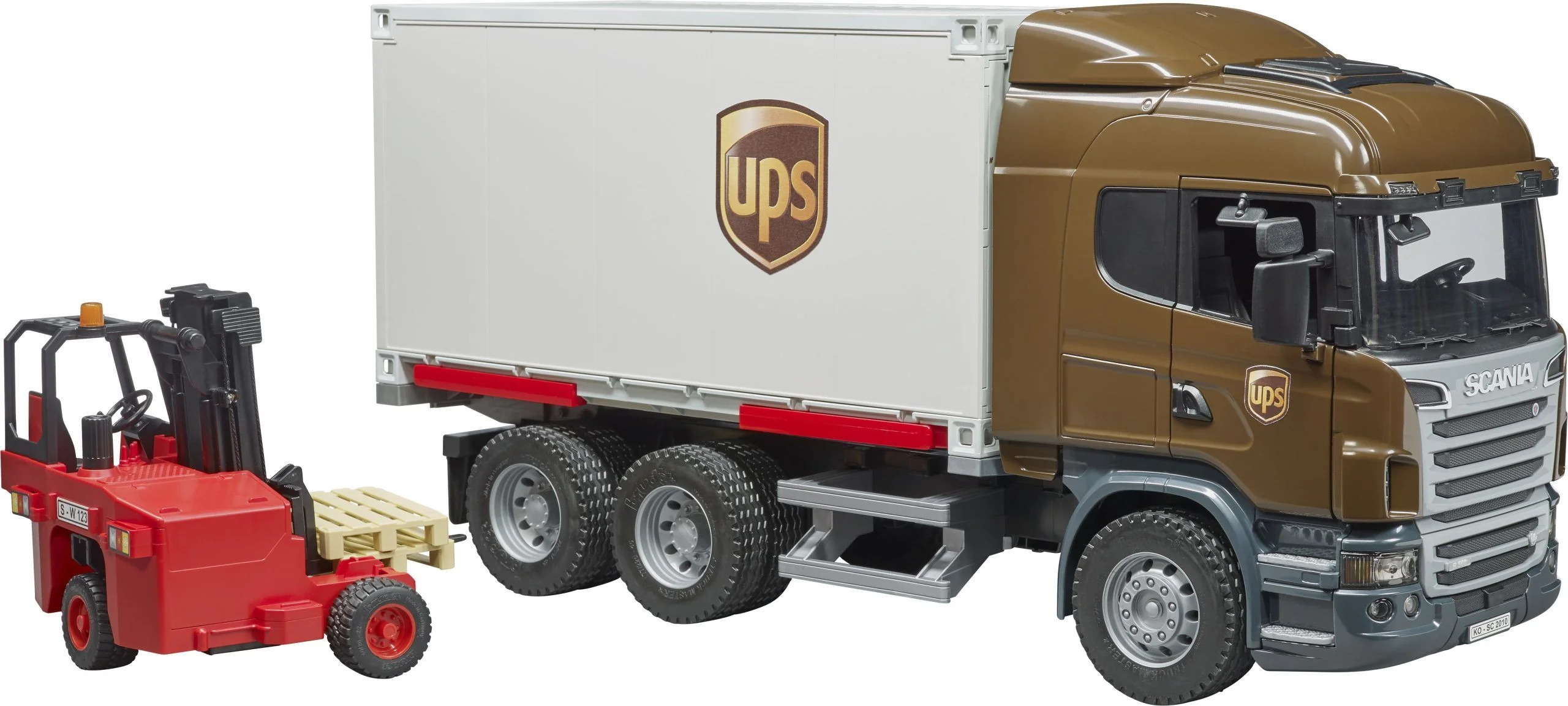 Camion porte container SCANIA avec chariot élévateur – Image 2