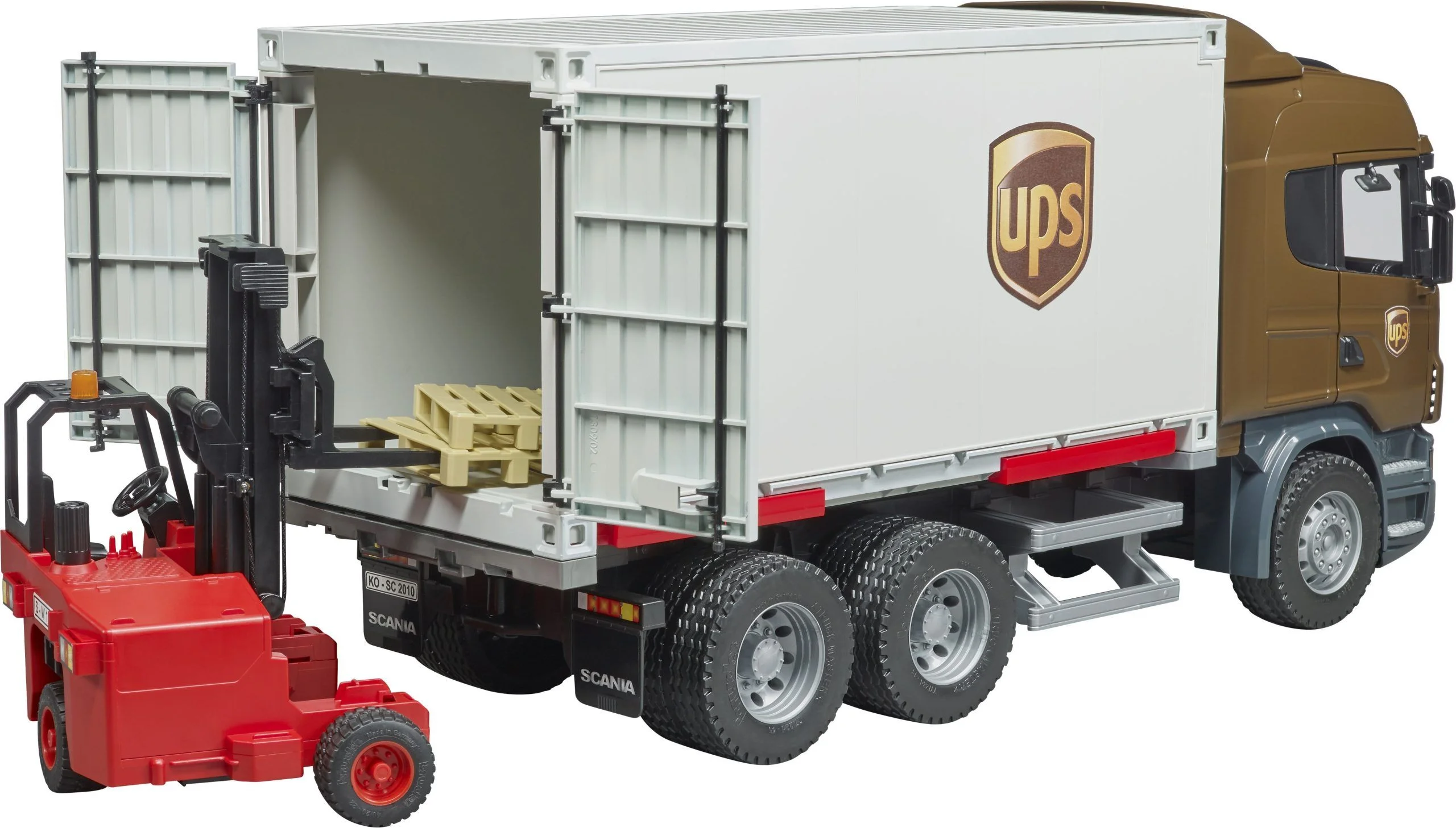 Camion porte container SCANIA avec chariot élévateur – Image 4