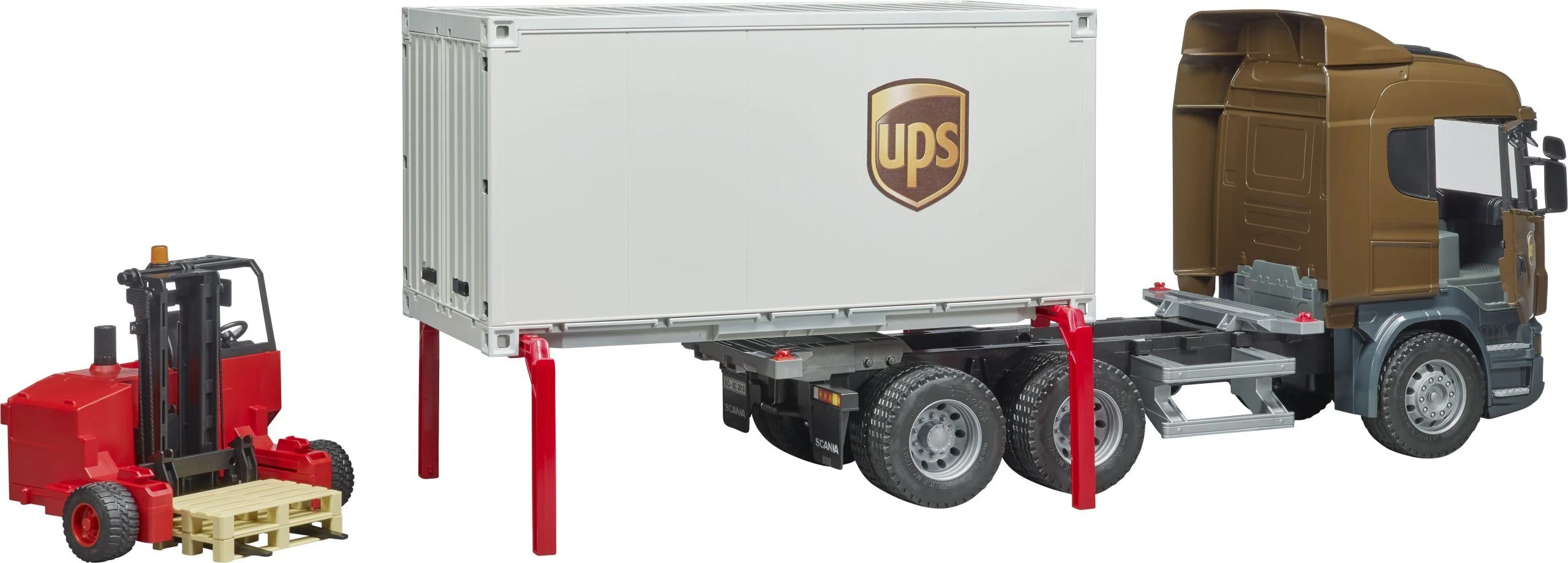 Camion porte container SCANIA avec chariot élévateur – Image 5