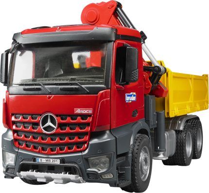 Camion benne MERCEDES avec grue et chargeur – Image 3