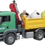 Camion grue avec container de recyclage MAN TG