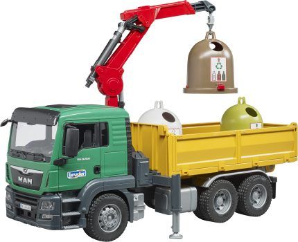 Camion grue avec container de recyclage MAN TG – Image 3