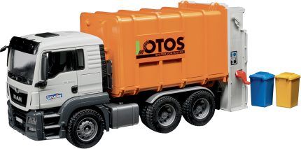 Camion poubelle MAN, orange – Image 3