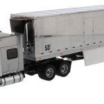 INTERNATIONAL Lonestar 6x4 avec remorque frigo 2 essieux, gris
