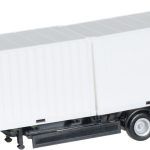 Remorque porte-container avec 2 container 20 pieds, chassi noir