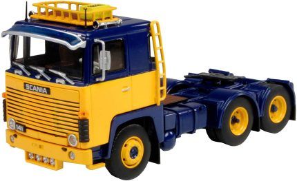 SCANIA Serie 1 6x2, bleu et jaune