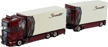 SCANIA R Porteur 6x4 avec remorque frigo