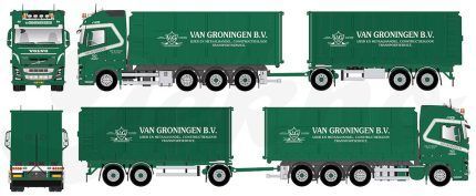 VOLVO FH4 Globetrotter XL 6x2 amplirole avec remorque et container 40m2 – Image 5