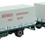 VOLVO F88 4x2 porteur avec remorque 2 essieux bachée