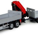 DAF XF 105 Space Cab 6x2 plateau ridelle avec grue et remorque 1+1 essieux