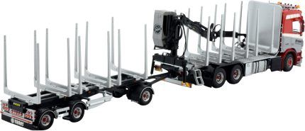 SCANIA R Topline 6x2 porteur avec grue et remorque forestière – Image 3