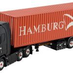 SCANIA S Highline 6x2 avec remorque porte-container et container 40 pieds