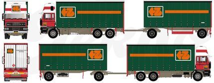 DAF 2800 TopSleeper 6x2 combiné porteur et remorque baché – Image 5