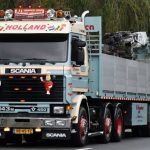 SCANIA 143 6x2 avec remorque à pierres 3 essieux