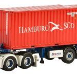DAF XF Super Space Cab 6x2 avec remorque container combi-connect 2+3 essieux et 2 containers 20 pieds