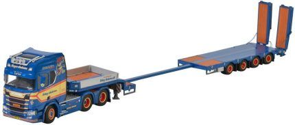 SCANIA R Highline 6x4 avec remorque porte-engins à rampes de chargement  4 essieux – Image 3