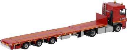 DAF XF Space Cab 4x2 avec remorque plateau 3 essieux – Image 3