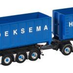 SCANIA Streamline Topline 8x2 Porteur avec remorque et 2 containers 30m2