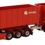 SCANIA R High 8x4 combiné porteur et remorque amplirol avec 2 containers 43m3