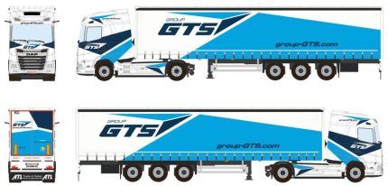 DAF XG 4x2 avec remorque bachée 3 essieux – Image 4