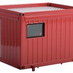 Container 10 pieds pour plateau, Rouge