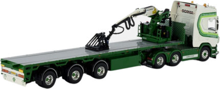 SCANIA R Highline 6x2 avec remorque plateau et grue – Image 3