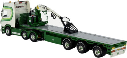SCANIA R Highline 6x2 avec remorque plateau et grue – Image 4