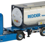 SCANIA Streamline Topline 4x2 avec remorque porte-container et container 20 pieds