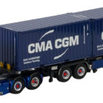 DAF XF Super Space Cab 6x2 avec remorque porte-container 2Connect avec 2 container 20 pieds