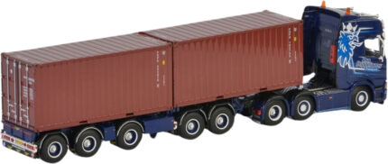 SCANIA R Highline CR20H 6x2 avec remorque porte container CONNECT COMBI avec 2 containers 20 pieds – Image 3