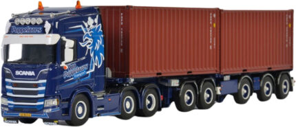SCANIA R Highline CR20H 6x2 avec remorque porte container CONNECT COMBI avec 2 containers 20 pieds – Image 4