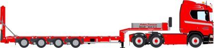 SCANIA R Topline 6x4 avec remorque porte-engins à rampes 4 essieux – Image 5