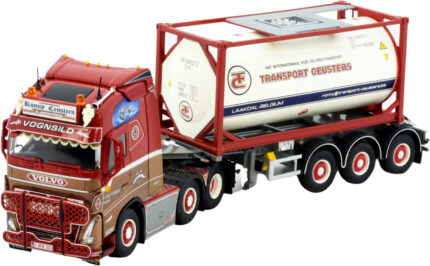 VOLVO FH5 Globetrotter 6x2 avec remorque porte-container 3 essieux et container citerne 20 pieds