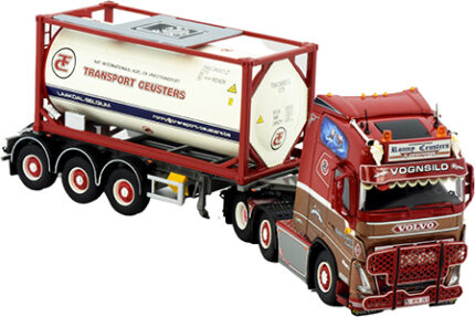 VOLVO FH5 Globetrotter 6x2 avec remorque porte-container 3 essieux et container citerne 20 pieds – Image 2