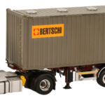 DAF XF 4x2 avec remorque porte-container 3 essieux et container 30 pieds
