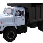 INTERNATIONAL S Camion benne, blanc et noir