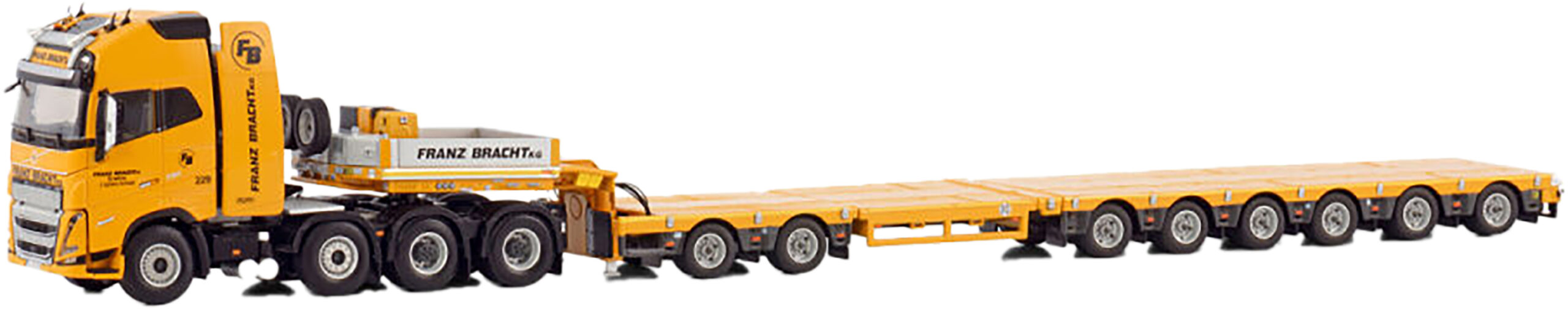 WSI01-4262 VOLVO FH5 Globetrotter XL 8x4 avec remorque porte-engins 6 essieux – Image 1