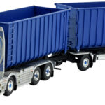SCANIA S Highline 8x4 Combiné porteur et remorque ampliroll avec container