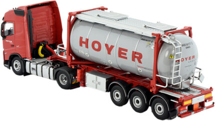 VOLVO FH4 4x2 avec remorque porte-containers 3 essieux et container citerne 20 pieds – Image 4