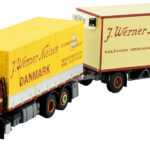VOLVO F12 6x2 combiné porteur baché et remorque frigo