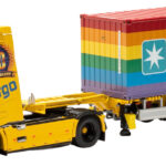 VOLVO FH4 Globetrotter XL avec remorque porte-container et container 20 pieds