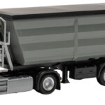 MERCEDES Actros L 4x2 avec remorque benne 3 essieux, gris