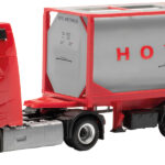 VOLVO FH globetrotter 4x2 avec remorque porte-containers et contenair citerne 20 pieds