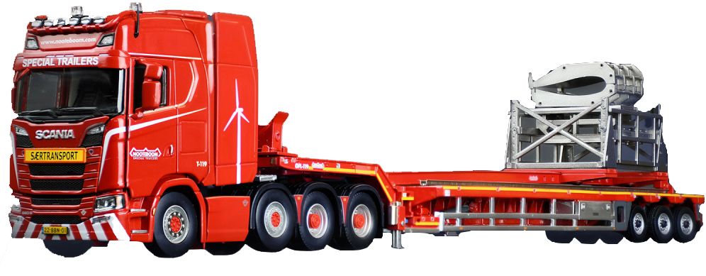 Camion porteur avec remorque bétaillère VAN DEN EIJNDEN - SCANIA S High Roof 6x2