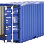 Container 20 pieds, bleu
