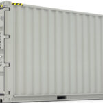 Container 20 pieds, gris