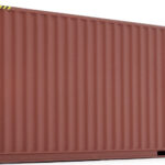 Container 40 pieds, marron