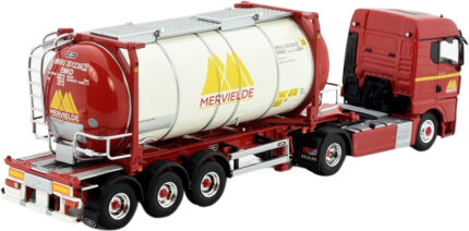 MAN TGX GM 4x2 avec remorque porte-containers et container citerne – Image 3