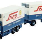 VOLVO F89 6x2 combiné porteur avec remorque bachée