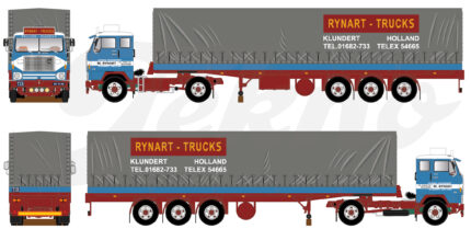 VOLVO F88 4x2 avec remorque bachée 3 essieux – Image 5